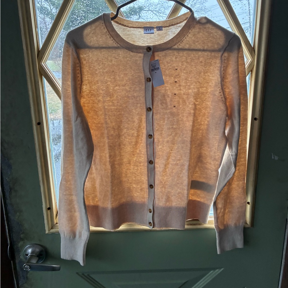 GAP Cream Button-Up Cardigan